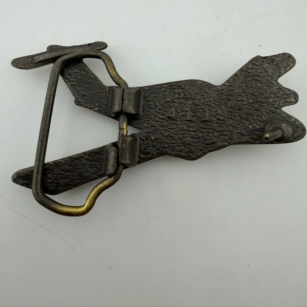 Vintage‎ Cesna Airplane Belt Buckle Brass Excellent Vintage Aviation Pilot 4119